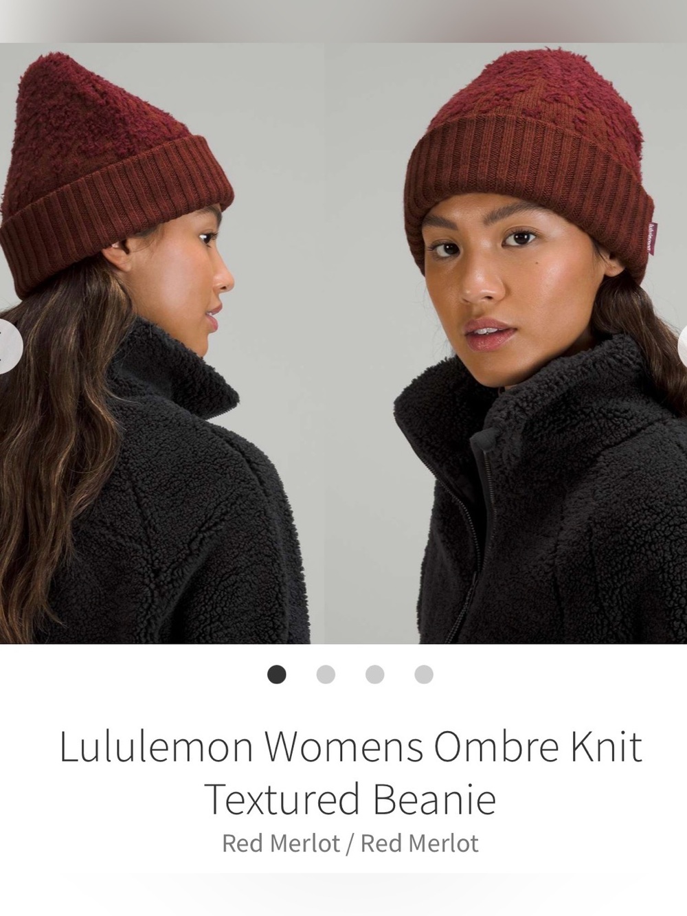 Lululemon Womens Ombre Knit Textured Beanie
